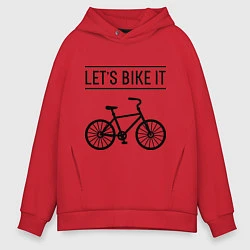 Толстовка оверсайз мужская Lets bike it, цвет: красный