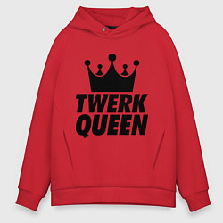 Толстовка оверсайз мужская Twerk Queen, цвет: красный