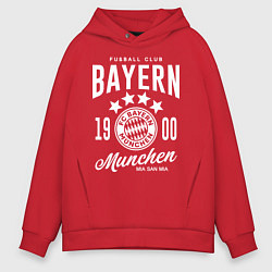 Толстовка оверсайз мужская Bayern Munchen 1900, цвет: красный