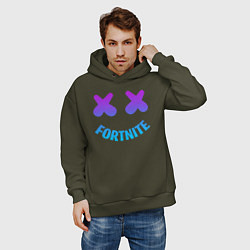 Толстовка оверсайз мужская FORTNITE x MARSHMELLO, цвет: хаки — фото 2