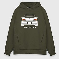 Толстовка оверсайз мужская Toyota Trueno AE111, цвет: хаки