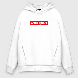 Толстовка оверсайз мужская Obey workout, цвет: белый