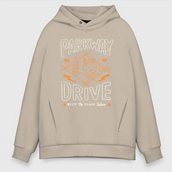 Толстовка оверсайз мужская Parkway Drive: Keep the flame alive, цвет: миндальный