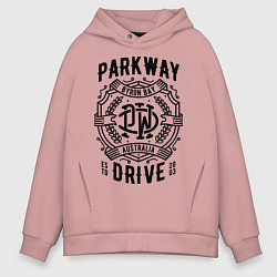 Толстовка оверсайз мужская Parkway Drive: Australia, цвет: пыльно-розовый