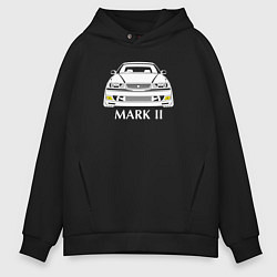 Толстовка оверсайз мужская Toyota Mark2 JZX100, цвет: черный