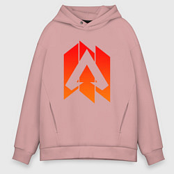 Толстовка оверсайз мужская Apex Legends: Symbol, цвет: пыльно-розовый