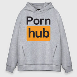 Толстовка оверсайз мужская PornHub, цвет: меланж