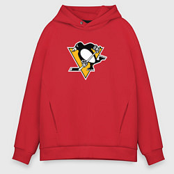 Толстовка оверсайз мужская Pittsburgh Penguins: Evgeni Malkin, цвет: красный