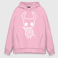Толстовка оверсайз мужская Hollow Knight: Minimalism, цвет: светло-розовый