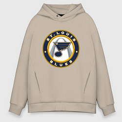 Толстовка оверсайз мужская St Louis Blues, цвет: миндальный