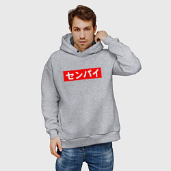 Толстовка оверсайз мужская SENPAI, цвет: меланж — фото 2