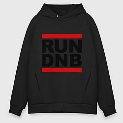 Толстовка оверсайз мужская RUN DNB, цвет: черный