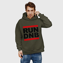 Толстовка оверсайз мужская RUN DNB, цвет: хаки — фото 2