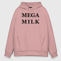 Толстовка оверсайз мужская Billie Eilish: Mega Milk, цвет: пыльно-розовый