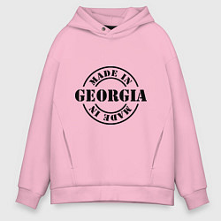 Толстовка оверсайз мужская Made in Georgia (сделано в Грузии), цвет: светло-розовый