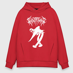 Толстовка оверсайз мужская GHOSTEMANE, цвет: красный