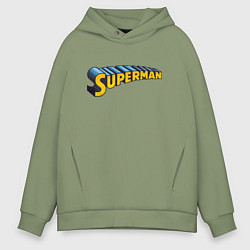 Толстовка оверсайз мужская Superman, цвет: авокадо