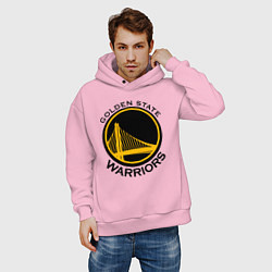 Толстовка оверсайз мужская GOLDEN STATE WARRIORS, цвет: светло-розовый — фото 2