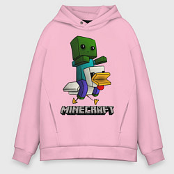 Толстовка оверсайз мужская MINECRAFT, цвет: светло-розовый