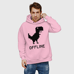 Толстовка оверсайз мужская Offline, цвет: светло-розовый — фото 2