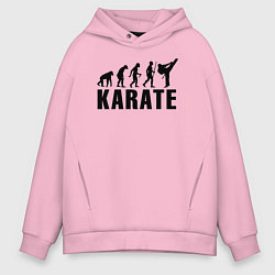 Толстовка оверсайз мужская Karate Evolution, цвет: светло-розовый
