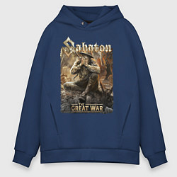 Толстовка оверсайз мужская Sabaton - The great war, цвет: тёмно-синий