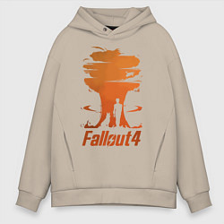 Толстовка оверсайз мужская Fallout 4, цвет: миндальный