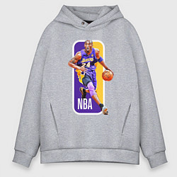 Толстовка оверсайз мужская NBA Kobe Bryant, цвет: меланж