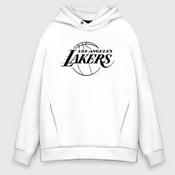 Толстовка оверсайз мужская LA LAKERS, цвет: белый