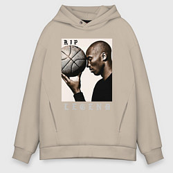 Толстовка оверсайз мужская Kobe - RIP Legend, цвет: миндальный