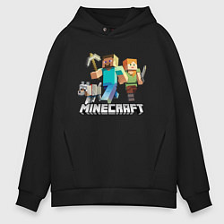 Толстовка оверсайз мужская MINECRAFT, цвет: черный