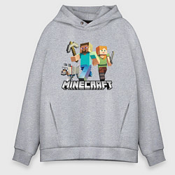 Толстовка оверсайз мужская MINECRAFT, цвет: меланж