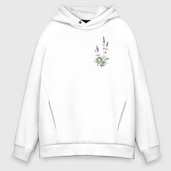 Толстовка оверсайз мужская Lavanda, цвет: белый