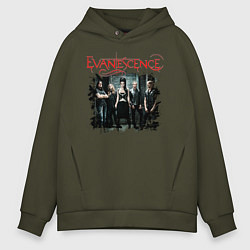 Толстовка оверсайз мужская Evanescence, цвет: хаки