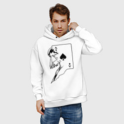 Толстовка оверсайз мужская Аниме Доктор Стоун, цвет: белый — фото 2