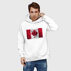 Толстовка оверсайз мужская Канада, цвет: белый — фото 2
