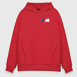 Толстовка оверсайз мужская BMW M LOGO 2020, цвет: красный