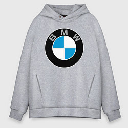 Толстовка оверсайз мужская BMW, цвет: меланж