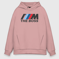 Толстовка оверсайз мужская BMW THE BOSS, цвет: пыльно-розовый