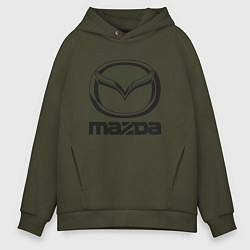 Толстовка оверсайз мужская MAZDA LOGO, цвет: хаки