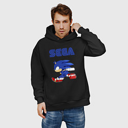 Толстовка оверсайз мужская SEGA, цвет: черный — фото 2
