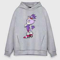 Толстовка оверсайз мужская SONIC Кошка Блейз, цвет: меланж