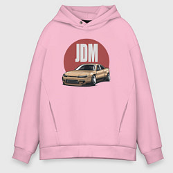 Толстовка оверсайз мужская JDM, цвет: светло-розовый