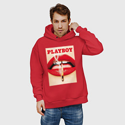 Толстовка оверсайз мужская PLAYBOY, цвет: красный — фото 2