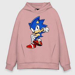 Толстовка оверсайз мужская SONIC, цвет: пыльно-розовый