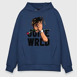 Толстовка оверсайз мужская Juice WRLD, цвет: тёмно-синий