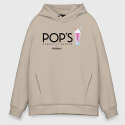 Толстовка оверсайз мужская POPS, цвет: миндальный