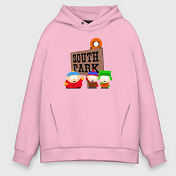 Толстовка оверсайз мужская South Park, цвет: светло-розовый