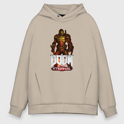 Толстовка оверсайз мужская DOOM ETERNAL, цвет: миндальный