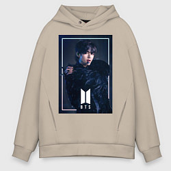 Толстовка оверсайз мужская BTS Black Swan, цвет: миндальный